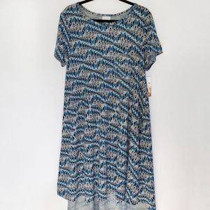 Disney x LuLaRoe Collab Minnie Mouse Carly Dress Large Heather Grey 14-16 NEW